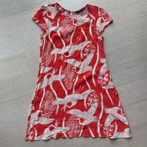 Zara Crane Pattern Mini Dress XS